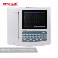 Meditech十二道彩色觸摸屏按鍵雙操作心電圖機